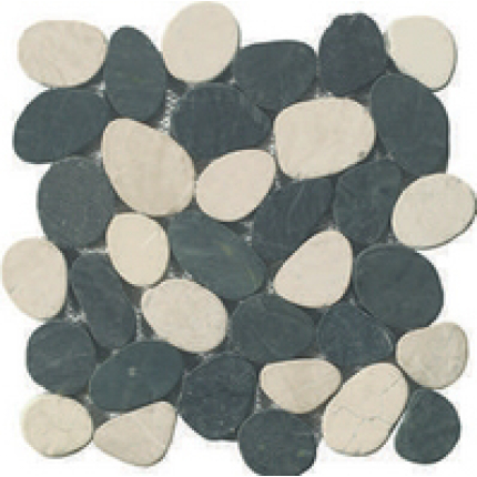 Mosaique Stone Ciotolo Bianco Nero