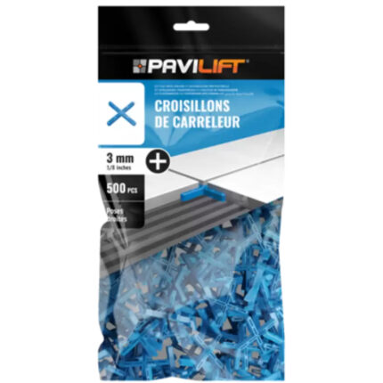 CC3+S500 SACHET 500 CROISILLONS DE CARRELEUR  3MM/ +